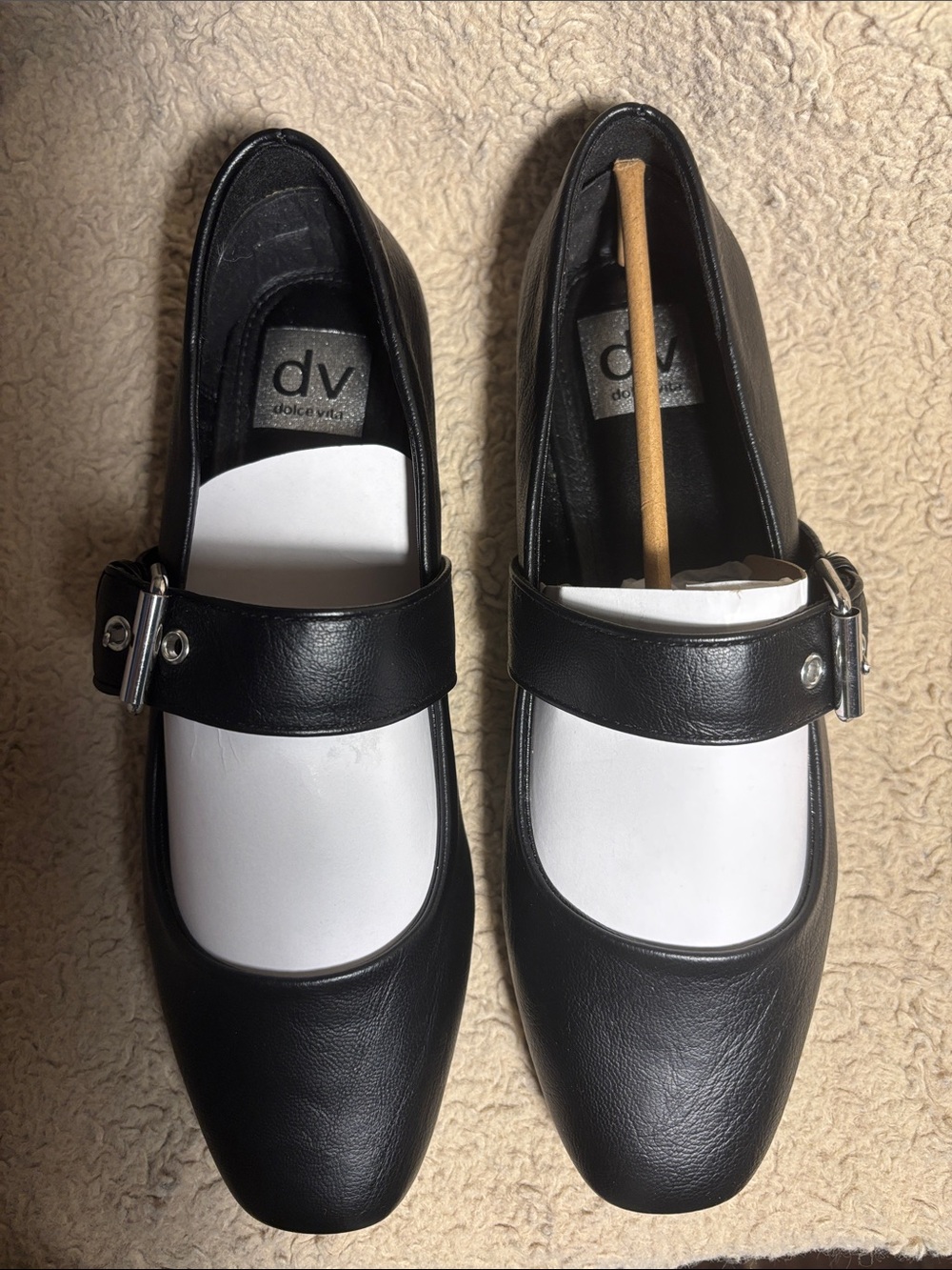 Dolce Vita black Mary jane flats/ style Mellie